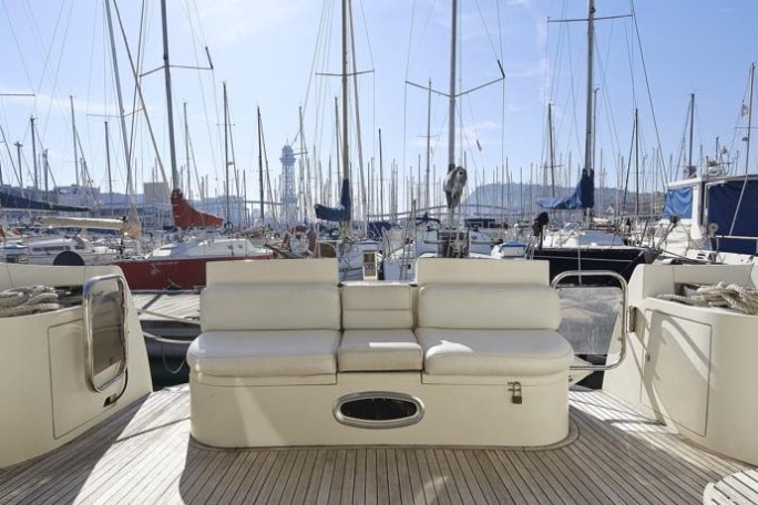 a boat docked at a dock