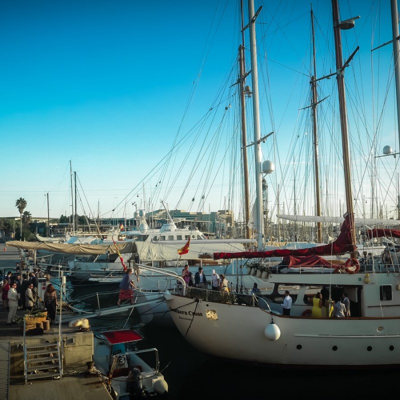 a boat docked at a dock