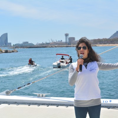 a person standing in front of a body of water