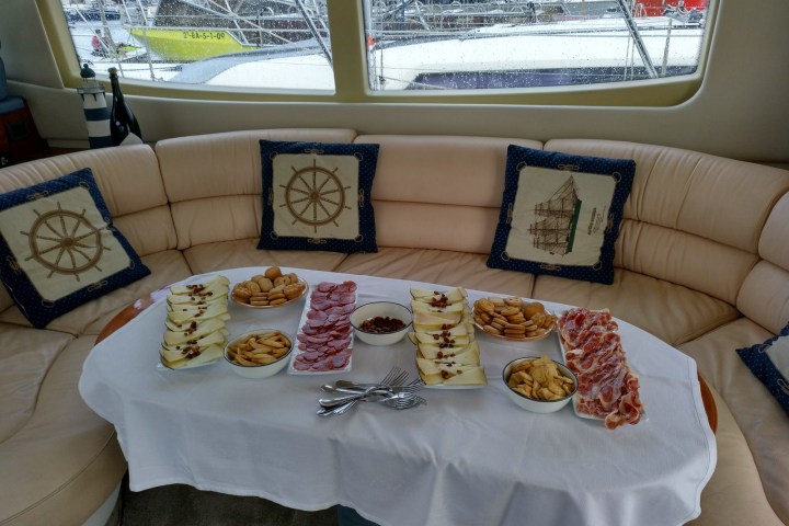 a large white cake sitting on top of a table