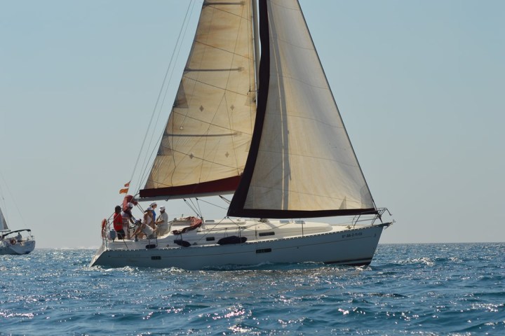 a small boat in a body of water