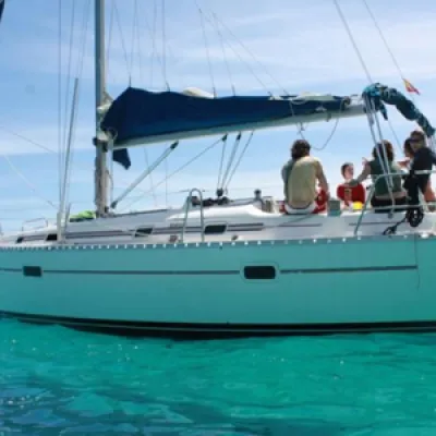 a small boat in a body of water