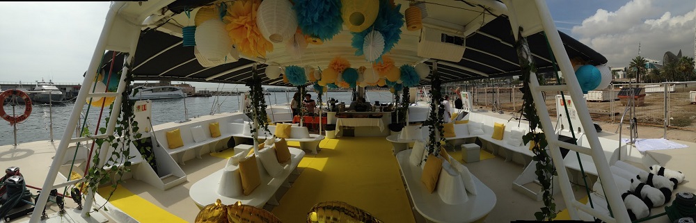 a group of people sitting at a table