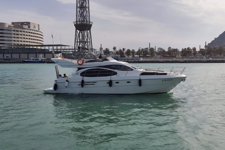 a small boat in a large body of water