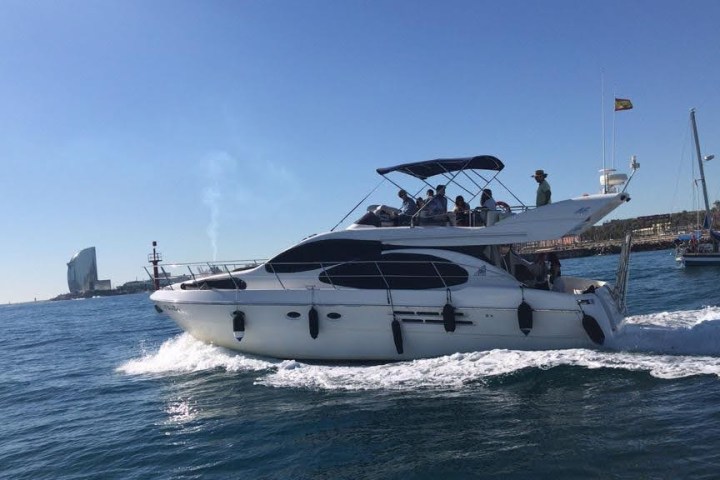 a small boat in a body of water