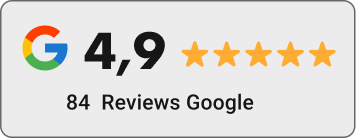 Google rating of 4.9 with five stars and 84 reviews.
